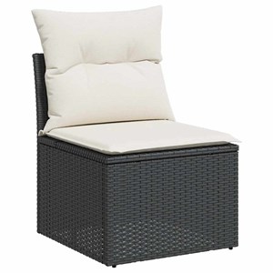 Maison exclusive - salon de jardin 6 pcs avec coussins noir résine tressée acaci