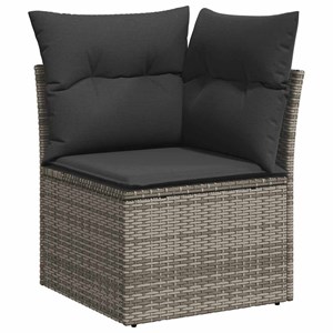 Maison exclusive - salon de jardin 5 pcs avec coussins gris résine tressée acaci