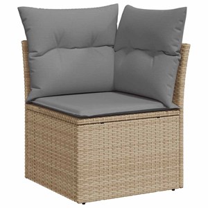 Maison exclusive - salon de jardin 6 pcs avec coussins beige résine tressée acac