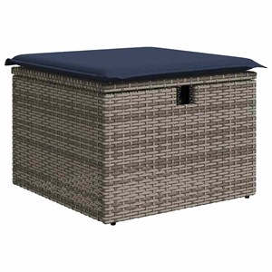 Maison exclusive - salon de jardin avec coussins 7 pcs noir résine tressée acaci