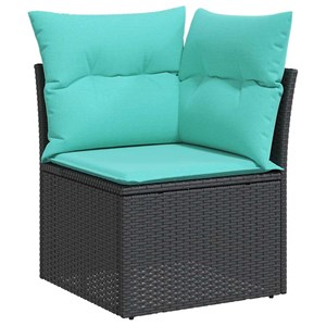 Maison exclusive - salon de jardin avec coussins 7pcs marron résine tressée acac