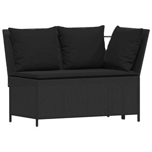 Maison exclusive - salon de jardin 3 pcs avec coussins noir résine tressée