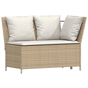 Maison exclusive - salon de jardin avec coussins 3 pcs beige résine tressée