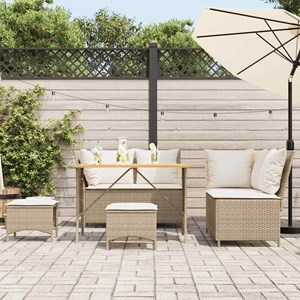 Maison exclusive - salon de jardin avec coussins 5 pcs beige résine tressée