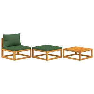 Maison exclusive - salon de jardin 3 pcs avec coussins bois massif d'acacia