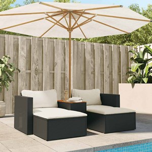 Maison exclusive - salon de jardin 5 pcs avec coussins noir résine tressée acaci