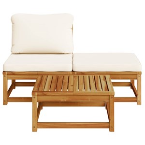 Maison exclusive - salon de jardin 3 pcs avec coussins bois massif d'acacia