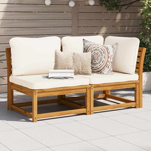 Maison exclusive - salon de jardin 2 pcs avec coussins bois massif d'acacia