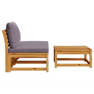 Maison exclusive - salon de jardin 3 pcs avec coussins bois massif d'acacia
