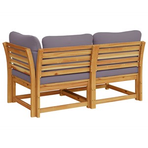 Maison exclusive - salon de jardin 2 pcs avec coussins bois massif d'acacia