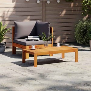 Maison exclusive - salon de jardin avec coussins 2 pcs bois massif acacia