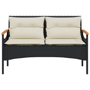Maison exclusive - salon de jardin 4 pcs avec coussins noir résine tressée