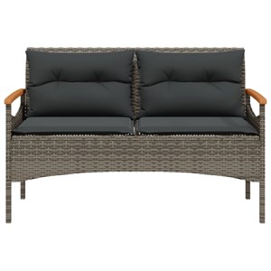 Maison exclusive - salon de jardin 4 pcs avec coussins gris résine tressée