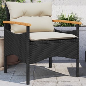 Maison exclusive - salon de jardin 3 pcs avec coussins noir résine tressée