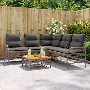 Maison exclusive - salon de jardin 2 pcs avec coussins gris résine tressée