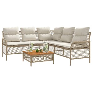 Maison exclusive - salon de jardin avec coussins 2 pcs beige résine tressée
