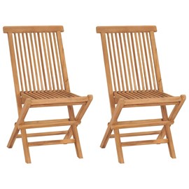 Maison exclusive - chaises pliables de jardin lot de 2 bois de teck solide