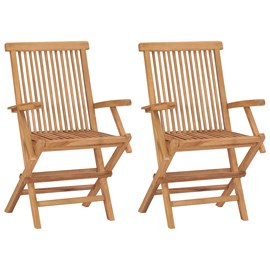 Maison exclusive - chaises pliables de jardin lot de 2 bois de teck solide