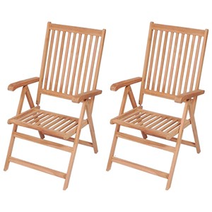 Maison exclusive - chaises inclinables de jardin lot de 2 bois de teck solide