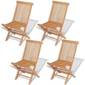 Maison exclusive - chaises pliables de jardin lot de 4 bois de teck solide