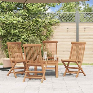 Maison exclusive - chaises pliables de jardin lot de 4 bois de teck solide