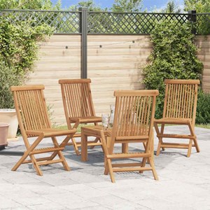 Maison exclusive - chaises pliables de jardin lot de 4 bois de teck solide
