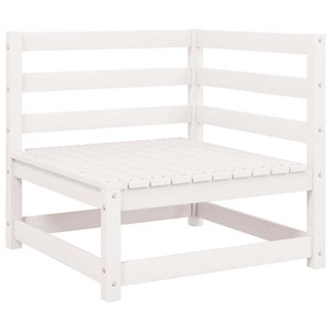 Maison exclusive - salon de jardin 2 pcs avec coussins blanc bois de pin massif