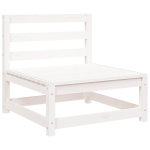 Maison exclusive - salon de jardin 2 pcs avec coussins blanc bois de pin massif