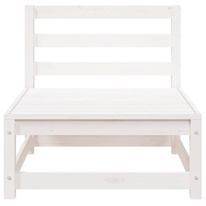 Maison exclusive - salon de jardin 2 pcs avec coussins blanc bois de pin massif