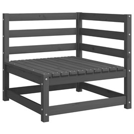 Maison exclusive - salon de jardin 2 pcs avec coussins gris bois de pin massif