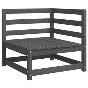 Maison exclusive - salon de jardin 2 pcs avec coussins gris bois de pin massif