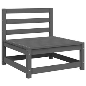 Maison exclusive - salon de jardin 2 pcs avec coussins gris bois de pin massif