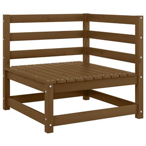 Maison exclusive - salon de jardin 2 pcs avec coussins marron miel bois de pin