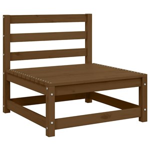 Maison exclusive - salon de jardin 2 pcs avec coussins marron miel bois de pin