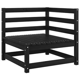 Maison exclusive - salon de jardin 2 pcs avec coussins noir bois de pin massif