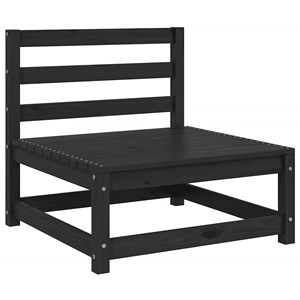 Maison exclusive - salon de jardin 2 pcs avec coussins noir bois de pin massif