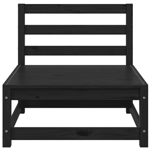 Maison exclusive - salon de jardin 2 pcs avec coussins noir bois de pin massif