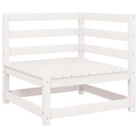 Maison exclusive - salon de jardin 2 pcs avec coussins blanc bois de pin massif