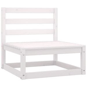 Maison exclusive - salon de jardin 2 pcs avec coussins blanc bois de pin massif