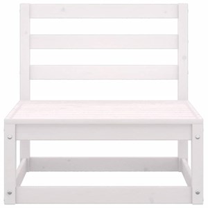 Maison exclusive - salon de jardin 2 pcs avec coussins blanc bois de pin massif