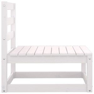 Maison exclusive - salon de jardin 2 pcs avec coussins blanc bois de pin massif