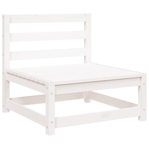 Maison exclusive - salon de jardin 2 pcs avec coussins blanc bois de pin massif