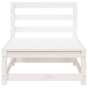 Maison exclusive - salon de jardin 2 pcs avec coussins blanc bois de pin massif