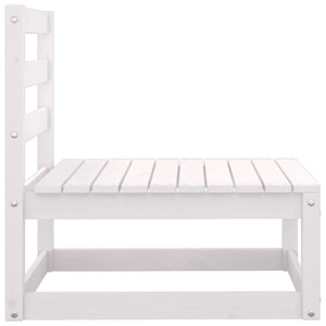 Maison exclusive - salon de jardin 2 pcs avec coussins blanc bois de pin massif