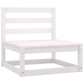 Maison exclusive - salon de jardin 3 pcs avec coussins blanc bois de pin massif