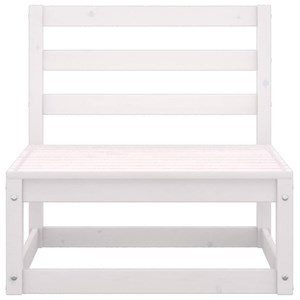 Maison exclusive - salon de jardin 3 pcs avec coussins blanc bois de pin massif