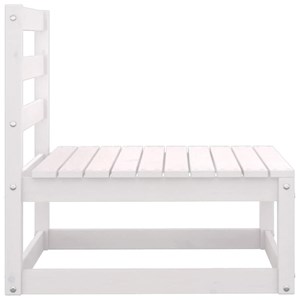 Maison exclusive - salon de jardin 3 pcs avec coussins blanc bois de pin massif