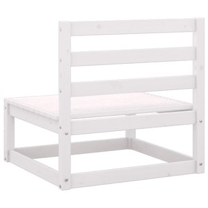 Maison exclusive - salon de jardin 3 pcs avec coussins blanc bois de pin massif
