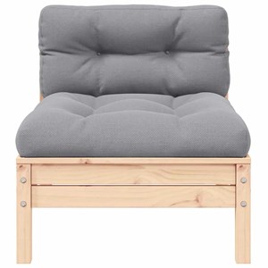 Maison exclusive - salon de jardin 3 pcs avec coussins gris bois de pin solide