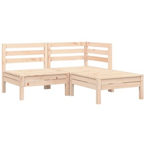 Maison exclusive - salon de jardin 3 pcs avec coussins gris bois de pin massif